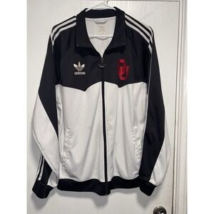 Oklahoma Sooners Adidas Mens Track Jacket Y2K‎ logo Full Zip Large Vintage